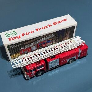Hess 1986 Red Fire Truck Bank Toy